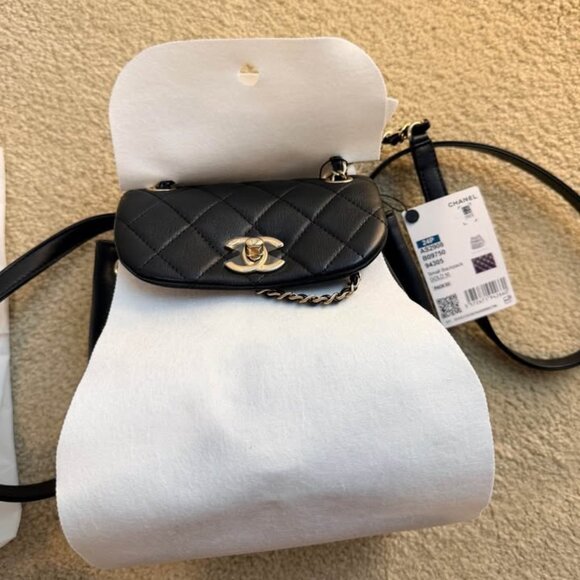 CHANEL Handbags - Chanel Duma Backpack in small black and calfskin